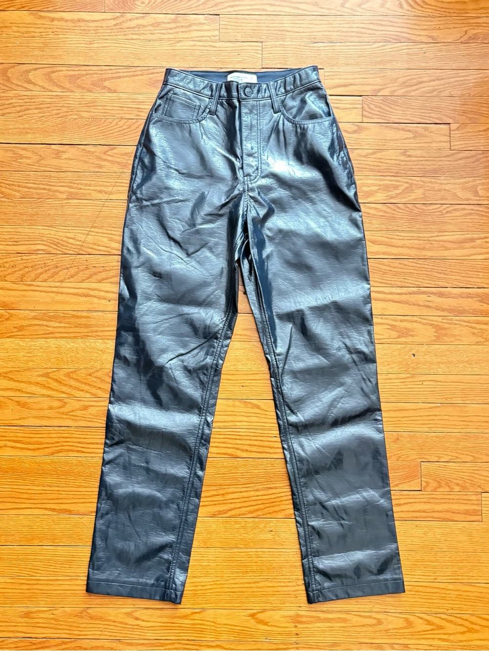 Abercrombie & Fitch 90s Ultra High Rise Curve Love Vegan Leather Pants
